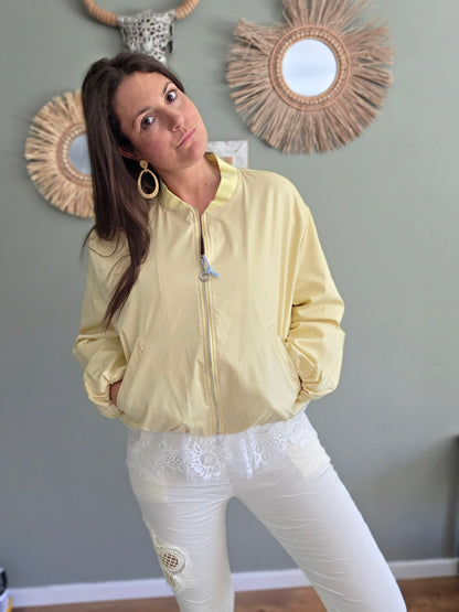 Blouson Jacke Buttergelb