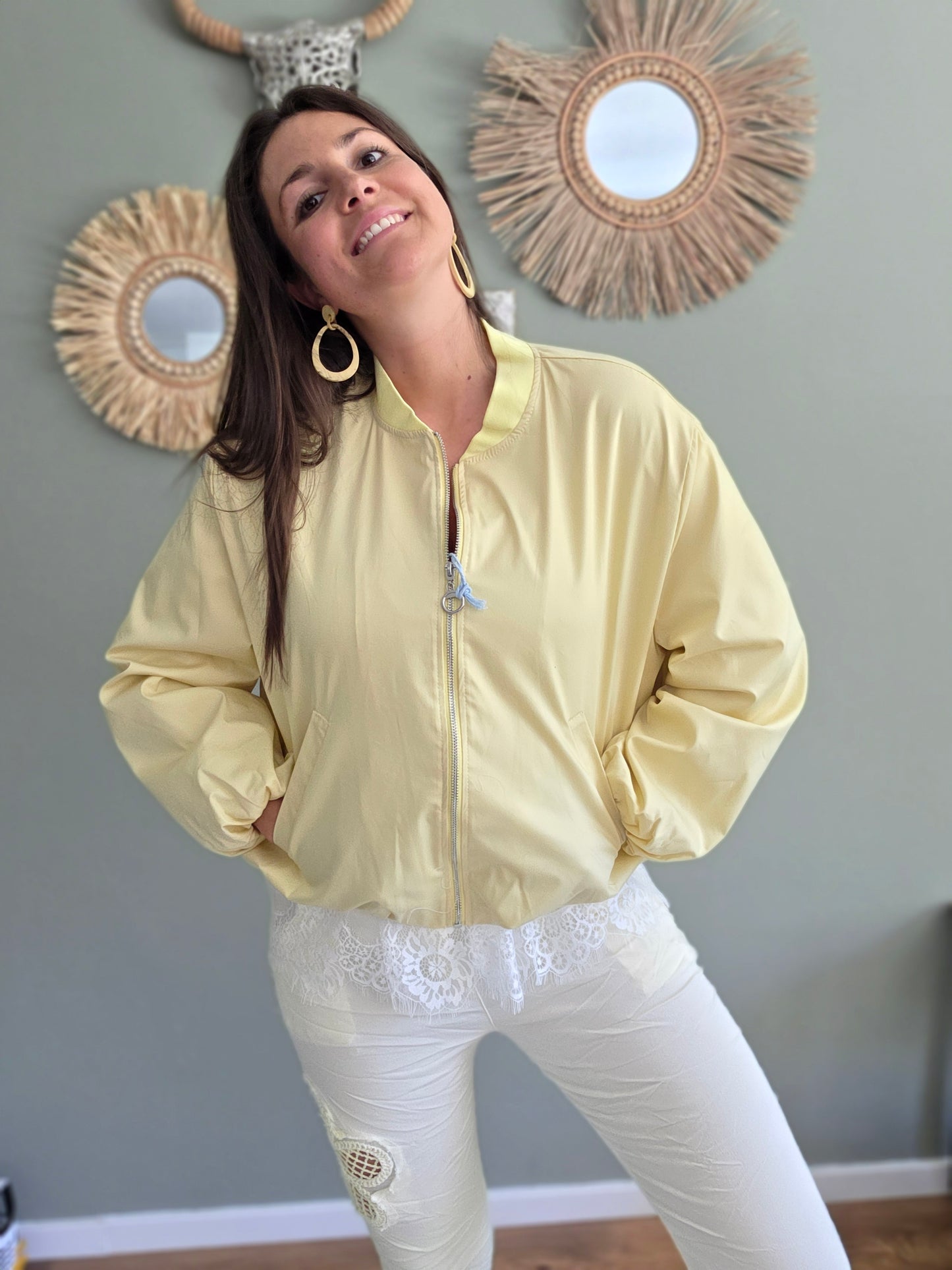 Blouson Jacke Buttergelb